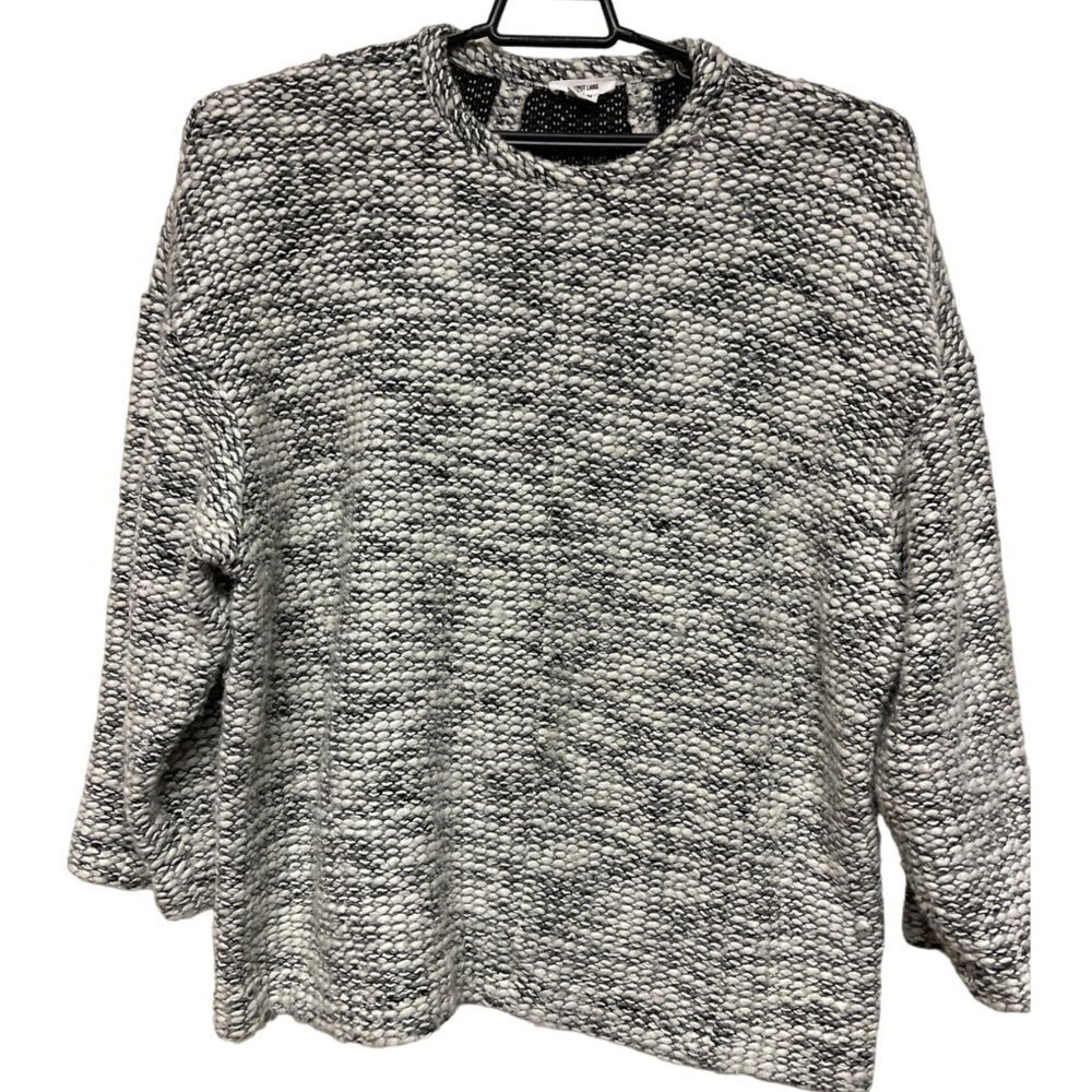 Vintage Helmut Lang Wool Blend Drop Shoulder Grey Boucle Sweater Women's Medium